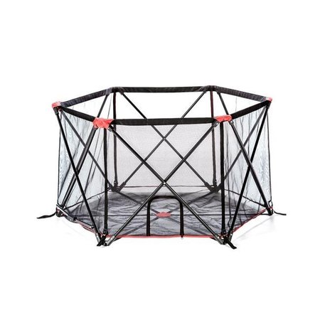 CARLSON Carlson 2700 6 Panel Portable Pet Yard; Black with Red Accents 2700